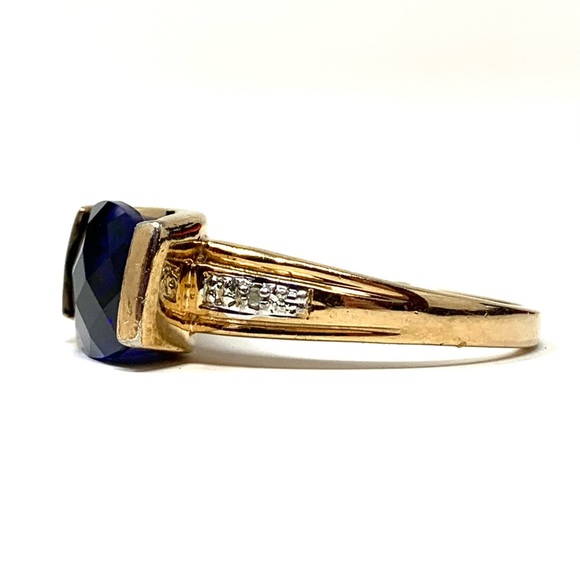 Ross-Simons Blue and Gold Ring - Picture 3 of 7